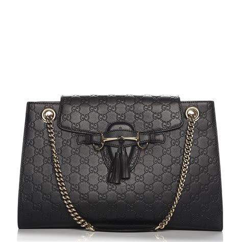 gucci emily guccissima large chain shoulder bag|Gucci guccissima leather hobo bag.